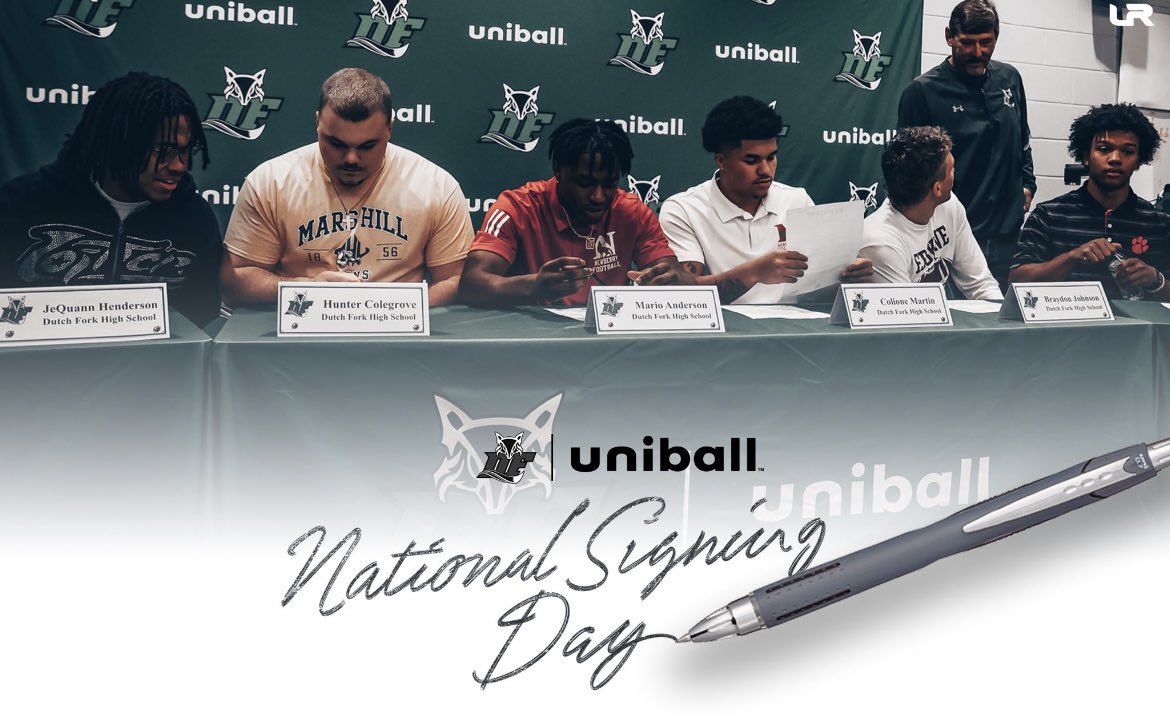 NATIONAL SIGNING DAY | DUTCH FORK  ✍️🏈

11 seniors from our program moving on to compete at the next level — a true reflection of the culture, development, and STANDARD built here.

Proud of our guys &amp; the journey ahead.
Dutch Fork Built. Go be GREAT. 🦊🔥