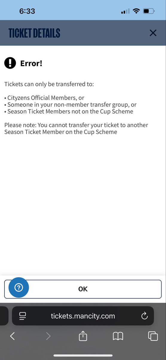 Sort this shit out <a href="/ManCity/">Manchester City</a> Semi final ffs, they’ll be thousands like this every week 🙄