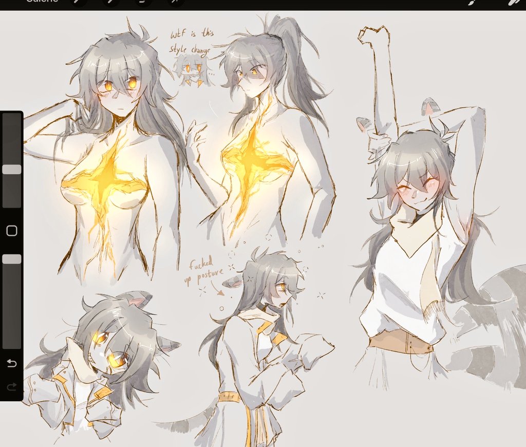 Stelle doodles I did while ratjamming to Touch Tone Telephone, eat up my rodents ┐⁠(⁠=‘ A `⁠=;⁠)⁠┌