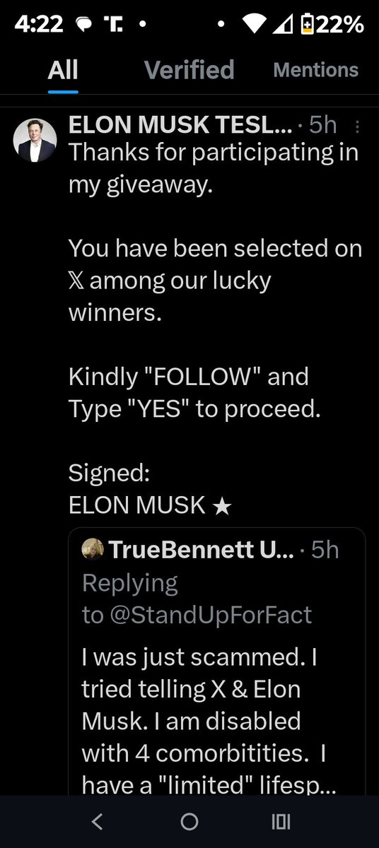 TrueBenn's tweet image. THIS IS A SCAM. @elonmusk @X @tesla_control79