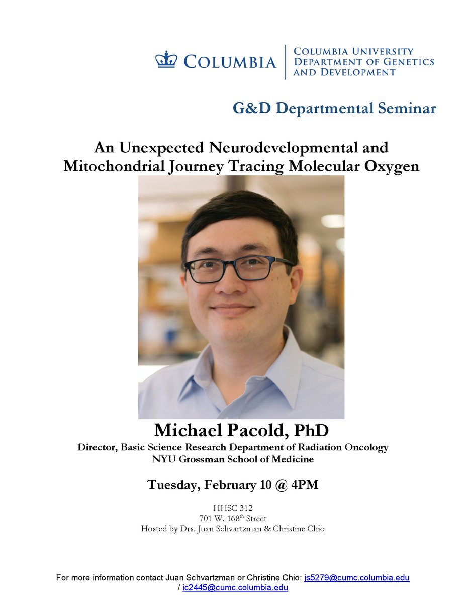 Columbia Genetics and Development Department tweet media