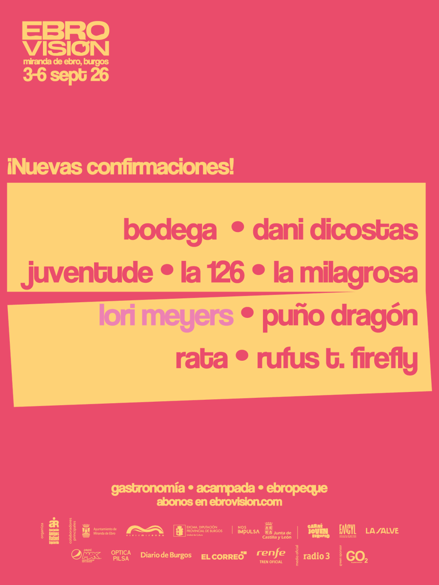 notedetengas's tweet photo. Ebrovisión 2026 suma a Lori Meyers, Bodega, Rufus T. Firefly, Dani Dicostas, Puño Dragón, La Milagrosa, Rata, Juventude y La 126 en su cartel https://t.co/DjcSQtwqQP @ebrovision https://t.co/XH99Wtl0qF