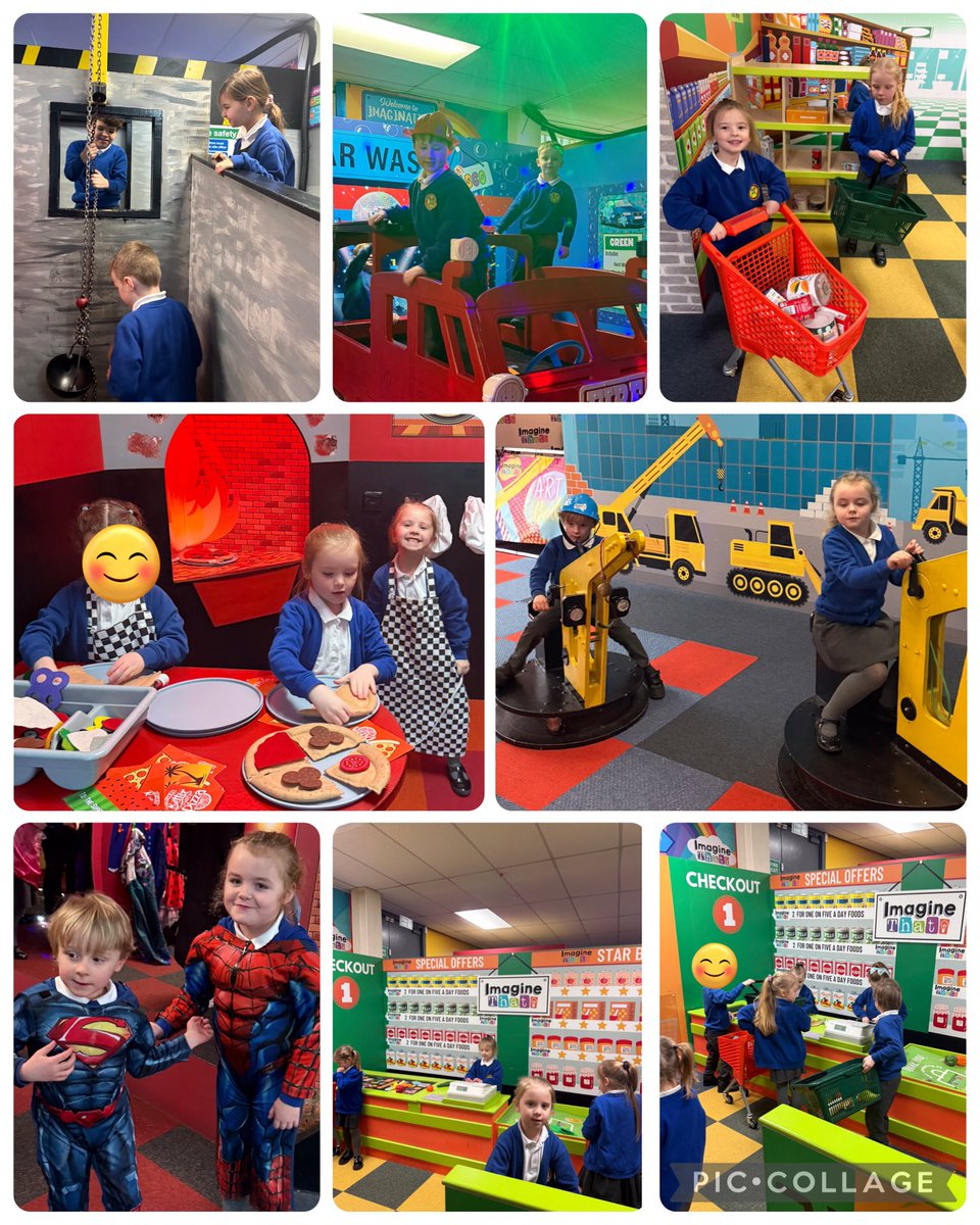 We enjoyed exploring the Imagination Village.🛍️🛒🚧🚒