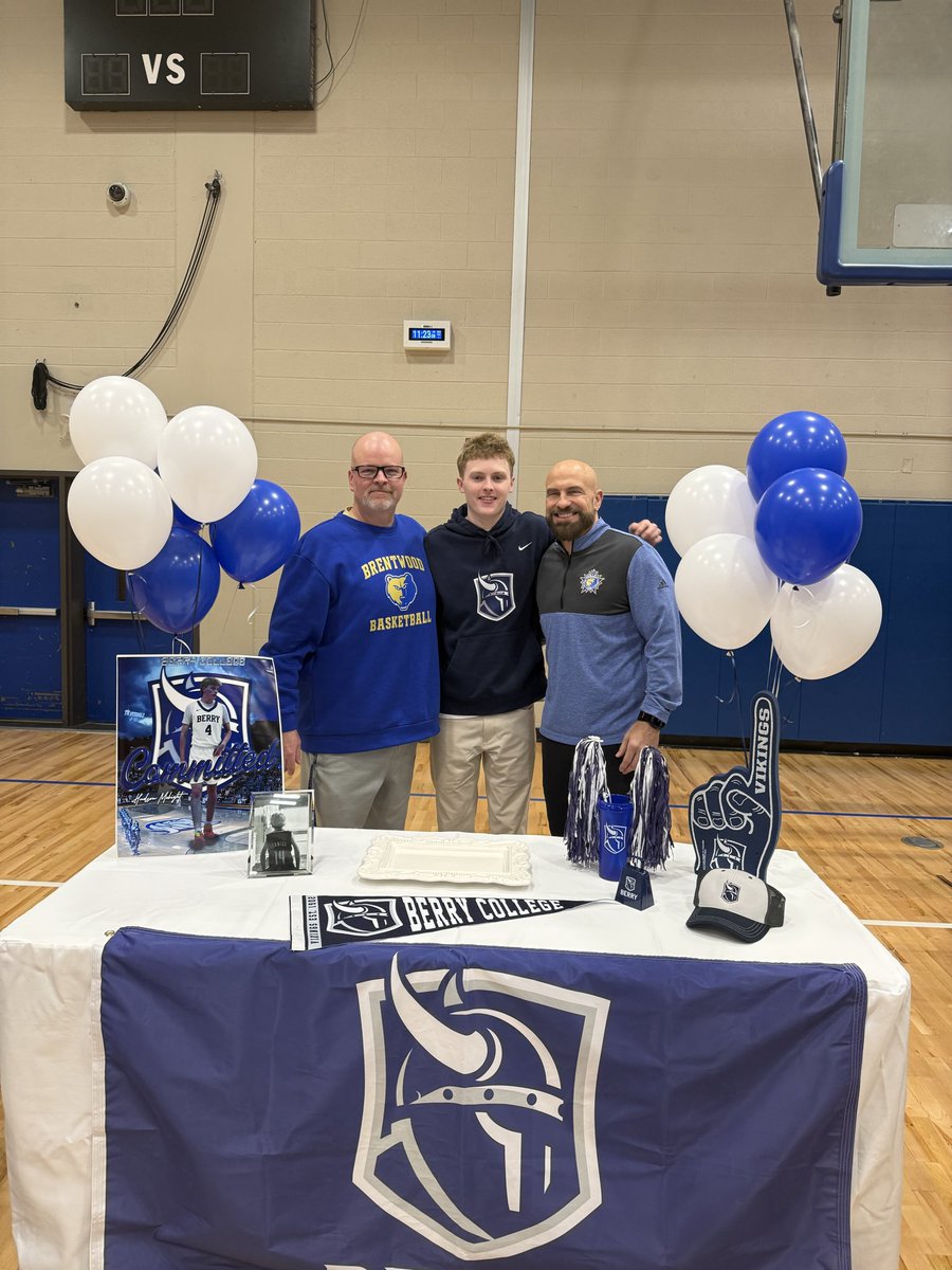 Congratulations to our guy <a href="/HudsonM2026/">Hudson McKnight</a> on signing with Berry College! Thankful to snag a picture with <a href="/TSUWhiteTiger/">Troy Bond</a>. We are excited to watch you finish your career at Brentwood High and begin your next chapter! #BringTheHavoc