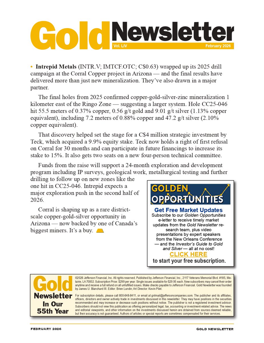 Intrepid Metals (TSXV: INTR) (OTCQB: IMTCF) tweet media