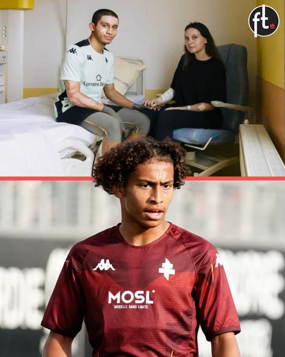 🚨 𝗠𝗔𝗚𝗡𝗜𝗙𝗜𝗖𝗘𝗡𝗧! Tahirys Dos Santos, the young FC Metz player, has been reunited with his girlfriend Coline, whom he saved from the flames during the Crans-Montana fire! 😍🙏

As a reminder, he suffered severe burns after going back to rescue his girlfriend. 

And after