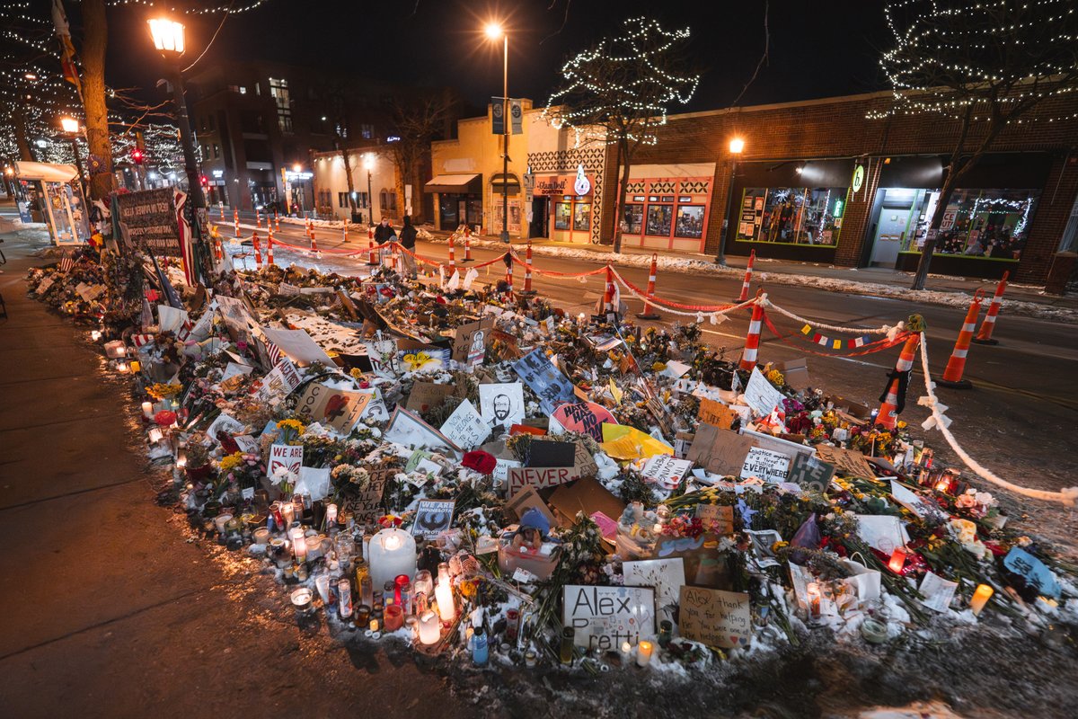 Alex Pretti Memorial on Nicollet Avenue.

Minneapolis, February 2026