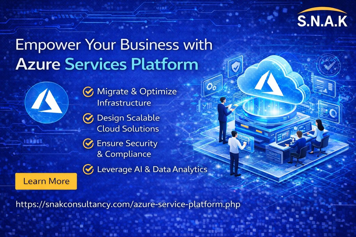 SNAK_INDIA's tweet photo. Azure Service Platform for expert solutions to manage web app. For More Info https://t.co/xzbs1znXzY
#AzureServices #AzureServicePlatform #AzureServicePlatformsolutions #AzureAISolution #AzureDataServices https://t.co/jlFoygqGtS