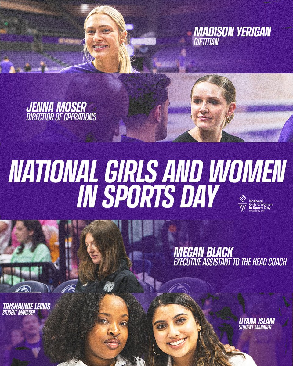 Today we celebrate the women who elevate and shape Washington Men's Basketball on a daily basis! Happy National Girls and Women in Sports Day!

#NGWSD