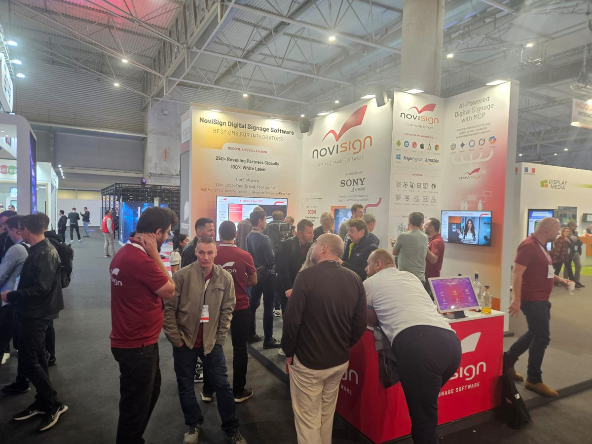 Day 2 at #ISE2026 is over. 

Amazing energy, with tons of great conversations around digital signage &amp; AI, reconnecting with long-time partners and meeting new ones. 

Big thanks to Amazon for stopping by with Amazon Signage Sticks 🙌  

Come see us tomorrow at booth 4G600!