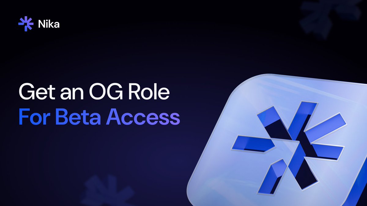 Want in right now? Get OG.

Join our daily Discord activities, stack points, and upgrade your role.

discord.gg/nikafinance

The earlier you’re in, the bigger your edge. Don’t wait.