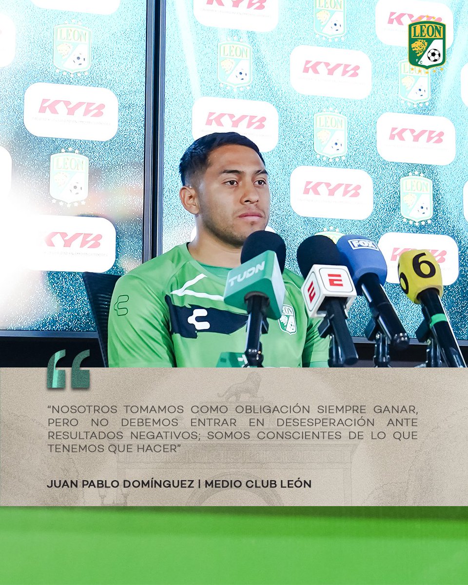 Asume obligación 🇲🇽 ⚽ 🦁

Juan Pablo Domínguez dijo que el León se vio sorprendido por el resultado ante Tigres y que el equipo está mentalizado en ganar cada juego.

Lamentó la falta de contundencia y que trabajan en corregir errores defensivos.

Foto: Club León