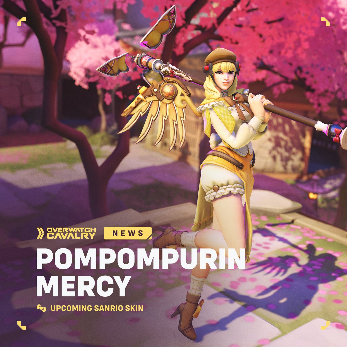 OWCavalry's tweet photo. New #Overwatch x Sanrio Skin: Pompompurin Mercy 🍮
 
💖 Join Hello Kitty &amp; Friends on February 10! https://t.co/efeF6XV5Vb