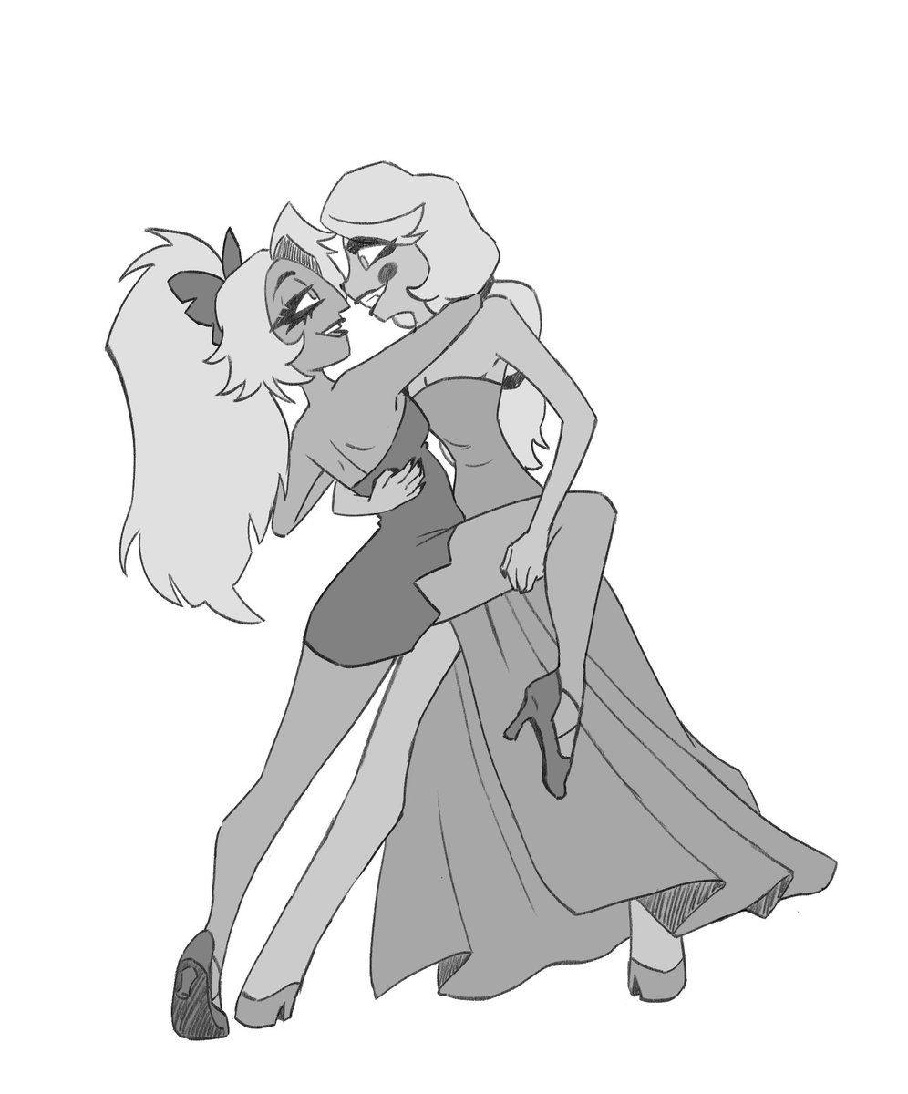 Sweet_Tea_666's tweet photo. Also a quick #Chaggie drawing cause why not #HazbinHotel https://t.co/E8z2Txqt9A