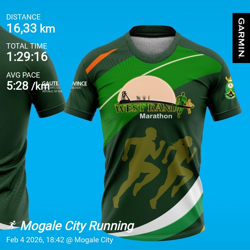 Our Race T-shirt has been revealed, 1st 1000 entries in the 10km and 21km to receive a Free T-shirt. West Rand Marathon in Randfontein Tambotie Mall 29 Match 2026. Enter on peaktiming.co.za

Hosted by @NedbankRC

#RunWestRand
#TeamNedbank
#RunningWithTumiSole