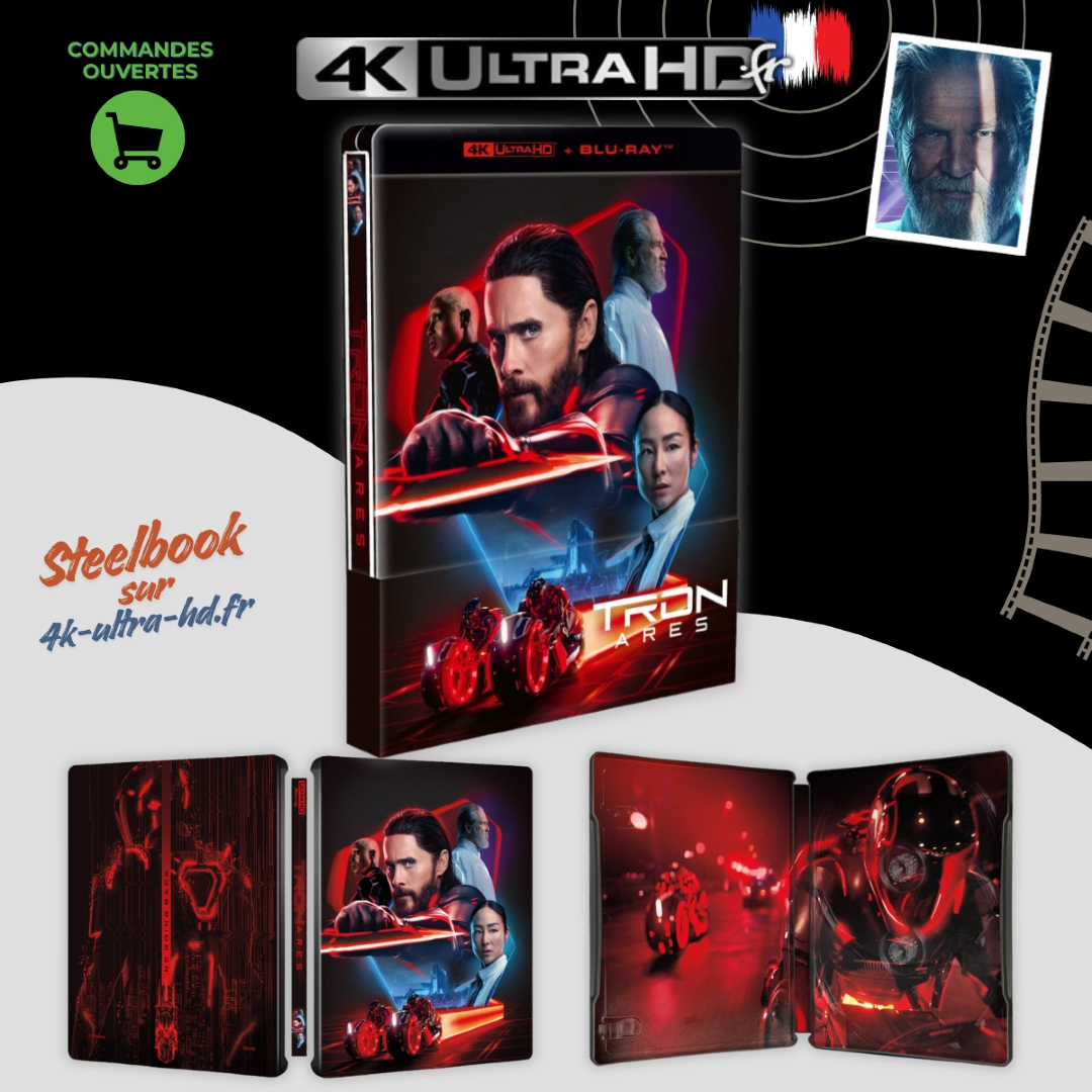 4KultrahdFR's tweet image. ⏱️ 𝗗𝗘𝗥𝗡𝗜𝗘𝗥𝗦 𝗝𝗢𝗨𝗥𝗦 avant « TRON : Ares » 4K  🇫🇷

𝗦𝘁𝗲𝗲𝗹𝗯𝗼𝗼𝗸 ➡ 4k-ultra-hd.fr/film/tron-ares…
𝗙𝗼𝘂𝗿𝗿𝗲𝗮𝘂 ➡ 4k-ultra-hd.fr/film/tron-ares…

📆 🇫🇷 Sortie prévue : 11 Février 2026
🎬 avec #JaredLeto
#TronAres #BluRay4K #bluray #4KUltraHD #4KultrahdFR