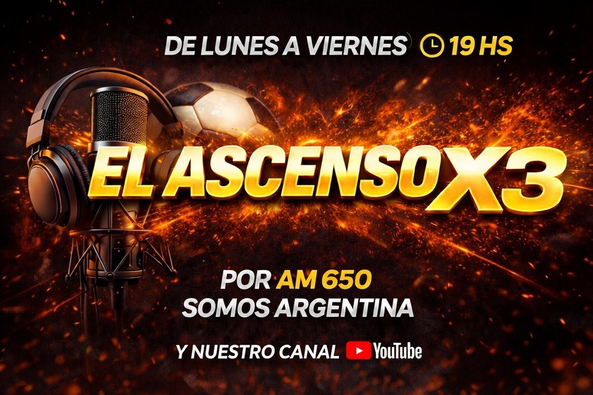 🚨 ATENTOS🚨
⏰ Hoy 19 HS

⚽️ TODA la INFO del Fútbol de ASCENSO.

📻 Escuchala x AM 650 "Somos Argentina" 🇦🇷

🔴 Miralo en You Tube:
📎 youtube.com/live/oLbXBr7It…

👤<a href="/DanielCacioli/">Daniel Cacioli</a>