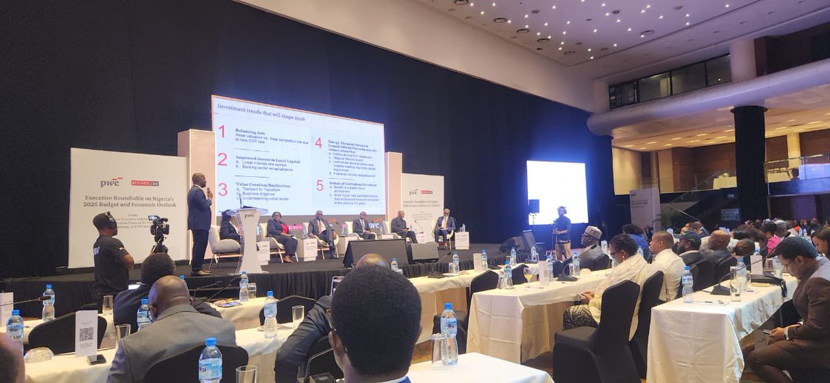 lindaOchugbua's tweet photo. Welcome to 2026; my first event for 2026.
PWC /BUSINESSDAY Executive Roundtable on Nigeria's 2026 Budget and Economic Outlook.

@BusinessDay @pwc 

#Economicoutlook #resilence #2026budget #Nigerianbudget #Executiveroundtable https://t.co/t48sOrqguz