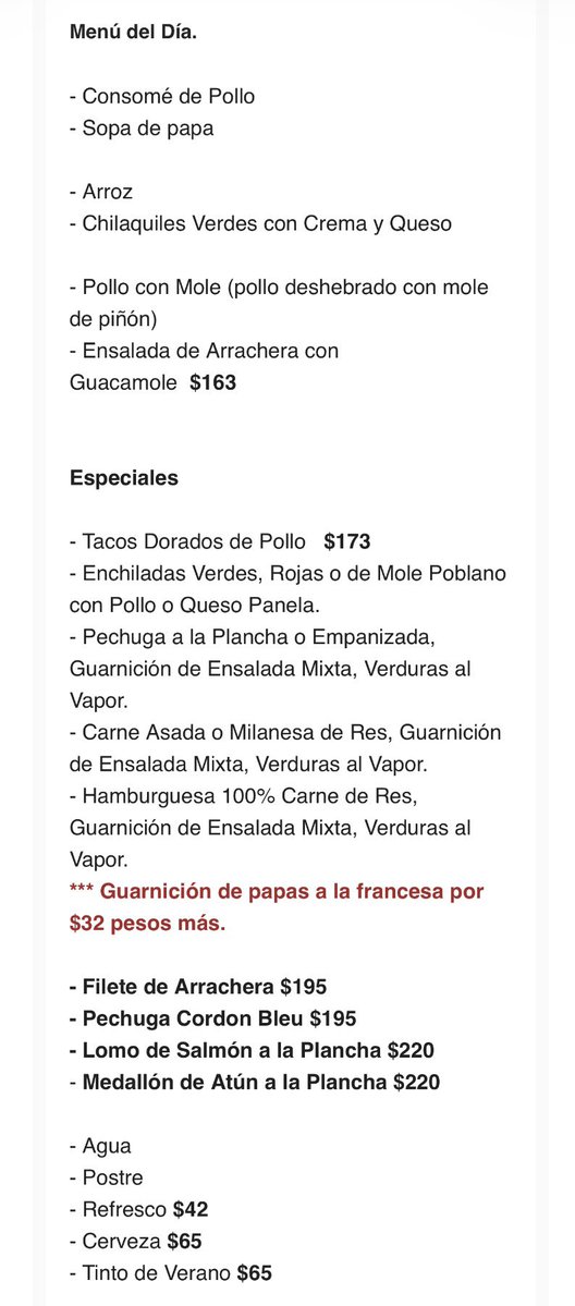 Amigos el menú de hoy está Espectacular, los esperamos para que venga a comer con Nosotros. 🤗 <a href="/En_laDelValle/">En la Del Valle</a> <a href="/RestauranteCafe/">Restaurantes y Cafes de México</a> <a href="/retioDF/">retioDF</a> <a href="/DFpublico/">CDMXpublico</a> <a href="/ViveBJ/">ViveBJ</a> <a href="/ColNarvarte/">Todo en la Narvarte</a> <a href="/NarvarteVecinos/">Del Valle/Narvarte Unidos 🌳🌺</a> <a href="/AdolfoPrietoVec/">AdolfoPrieto</a>