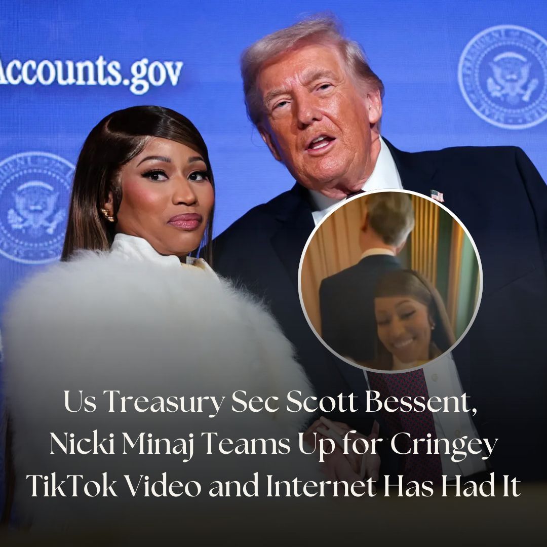 IBTimesUK's tweet image. On a seemingly ordinary day at the Treasury Department, a TikTok video surfaced, showcasing Bessent and Minaj performing a viral dance trend. 

#NickiMinaj #ScottBessent #TikTok

Read More: ibtimes.co.uk/us-treasury-se…