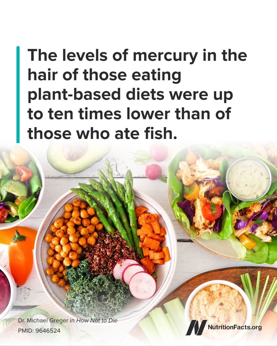 Pollutants concentrate up the food chain. So, by eating lower on the food chain—by eating plants—we may reduce our exposure to heavy metals. see.nf/heavymetals