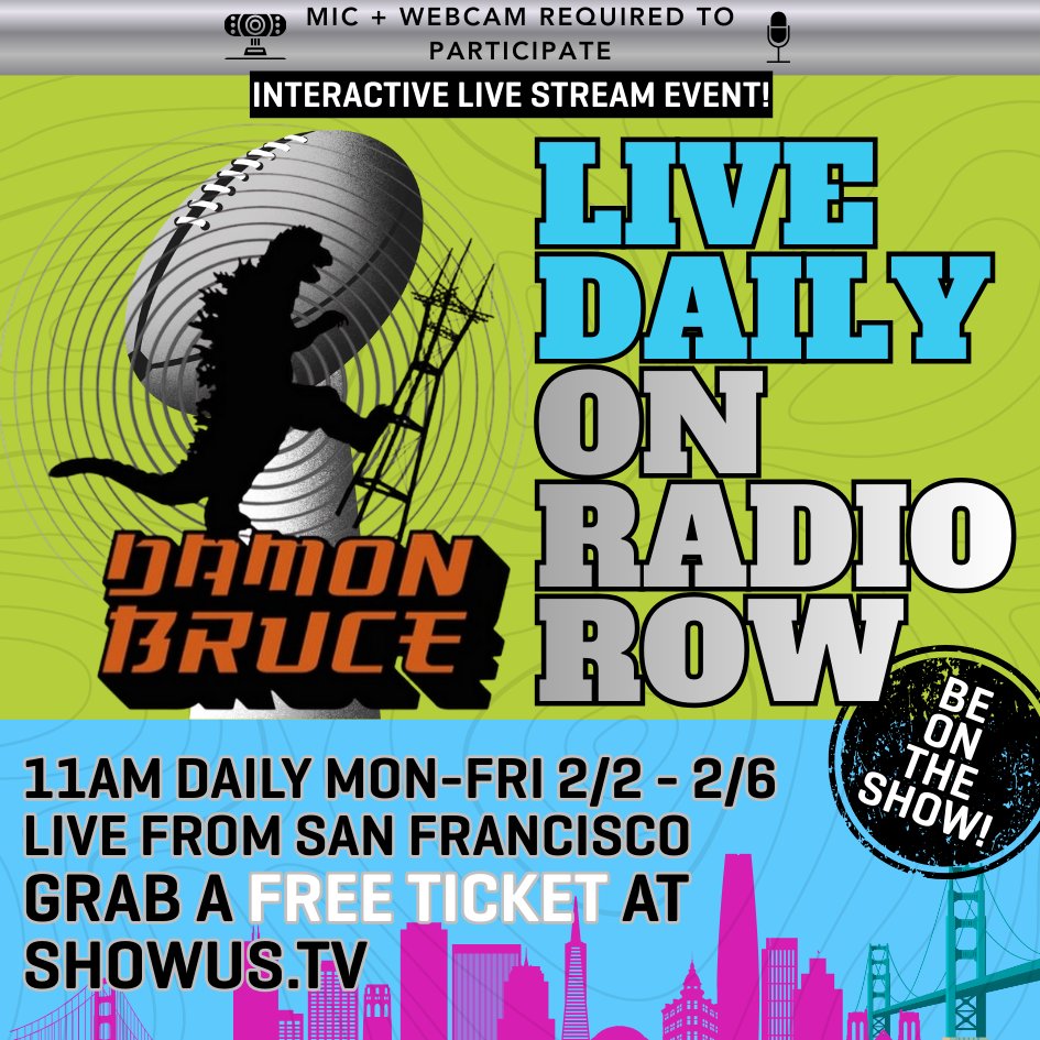 ShowUsMedia's tweet photo. LIVE FROM RADIO ROW 🏈

ShowUs is bringing fans inside Super Bowl week with a live interactive show.

Join online as an on-screen guest, ask questions, and be part of the conversation.

🎟️ Free ticket → https://t.co/MOTHXsnq97

STARTING NOW https://t.co/kSJDP3l2B3
