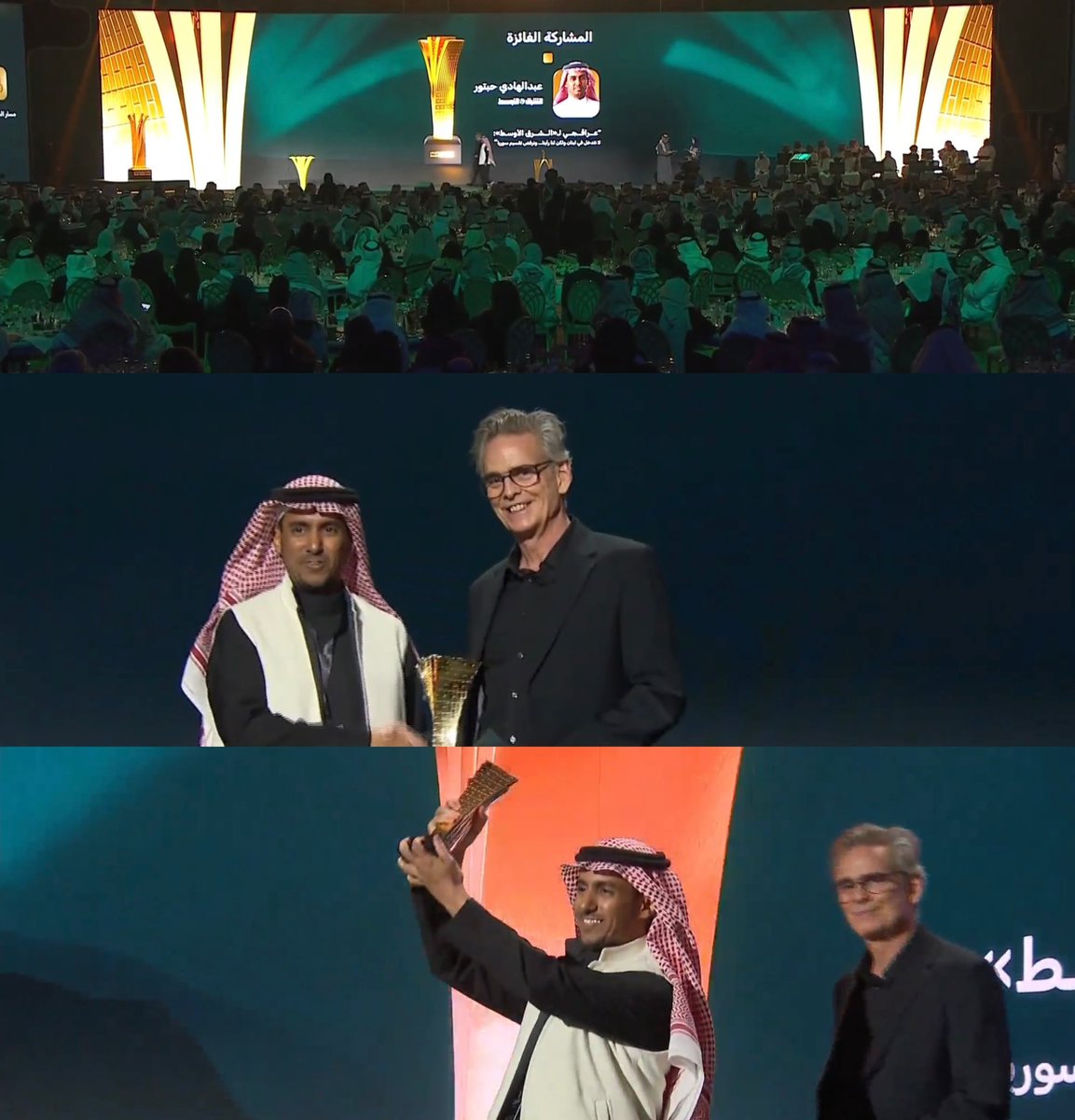 OMAR_ALBADWI's tweet photo. ألف مبارك للزميل والصديق عبدالهادي حبتور @Alhabtour من صحيفة #الشرق_الأوسط @aawsat_News ، فوزه بجائزة #المنتدى_السعودي_للإعلام عن فئة الصحافة في مجال الحوار الصحفي.

تكريم مستحق لتجربة صحفية مهنية وقديرة، كل التهاني والأمنيات القلبية بالتميز والنجاح الدائم أبو أسامة ❤️ https://t.co/CSNyjA2Pae