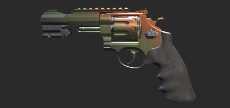 🪖 R8 Revolver Amber Fade (Min Fade)  

💎 One of the best R8 Revolver options to buy nowadays.  

This fade has the most amount of green 💚 and the least amount of orange 🧡 (80% Fade)

✅ Current best pattern: #412