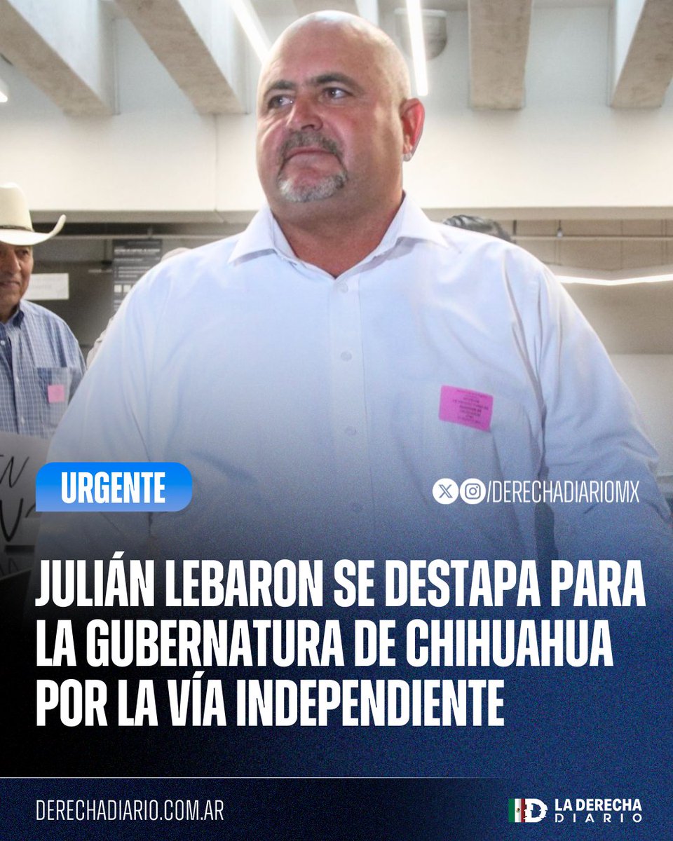 DerechaDiarioMX's tweet photo. 🚨🇲🇽 | #URGENTE El activista Julián LeBarón afirmó que estaría dispuesto a lanzarse como candidato a la gubernatura de Chihuahua para las elecciones del 2027 por la vía independiente en un proyecto que defenderá la libertad, la vida y la propiedad. https://t.co/ssyk6wxPZW