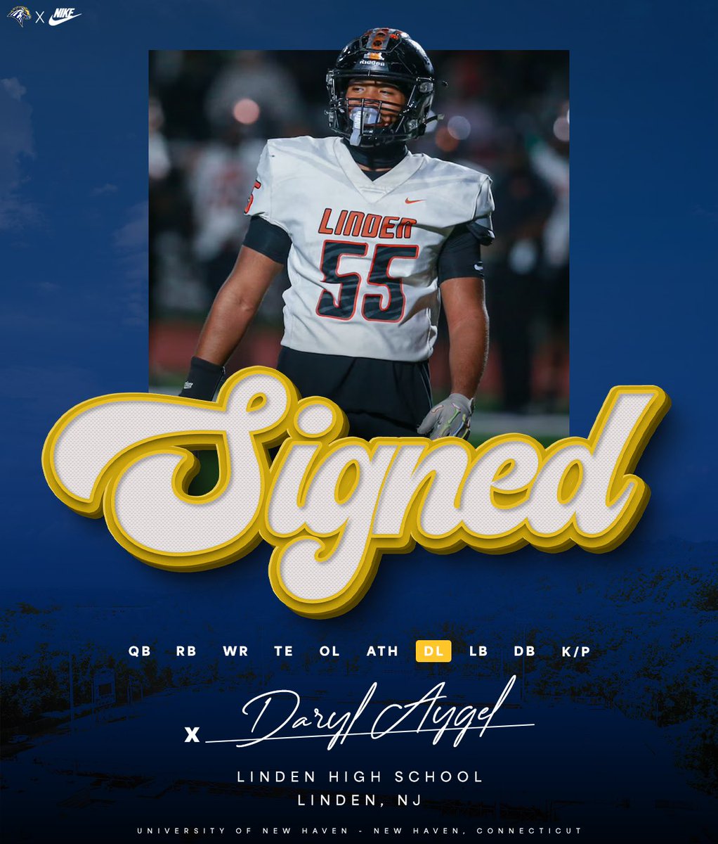 UNewHavenFB's tweet photo. 𝐖𝐞𝐥𝐜𝐨𝐦𝐞 Daryl Agyei, a DL from Linden, NJ as the newest member of the Chargers Family! ⚡️

#FAST | @99Daryll https://t.co/KddeVOVNAG