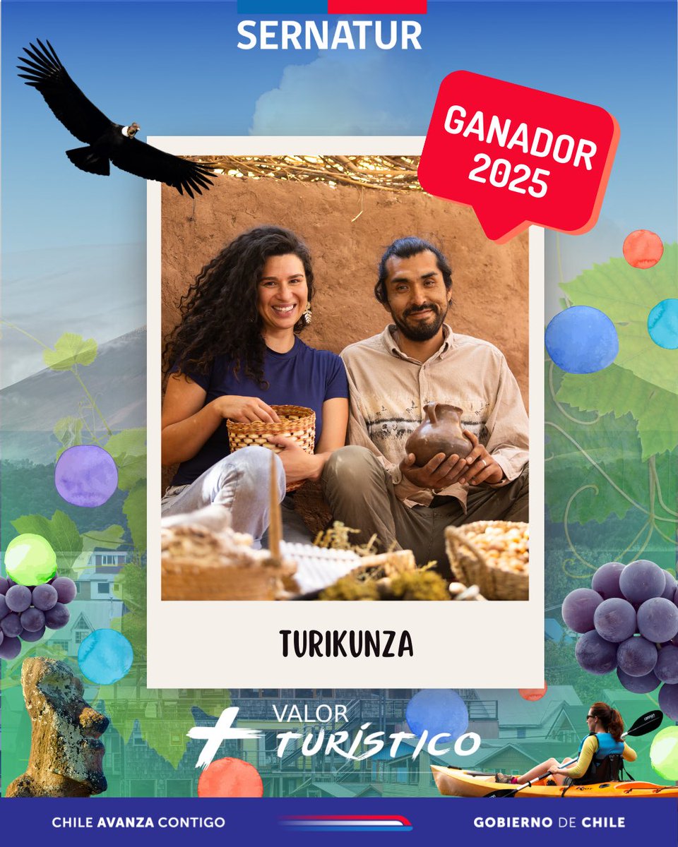 🌵✨¿Quieres descubrir el latido ancestral de San Pedro de Atacama? Turikunza, proyecto ganador del concurso Más Valor Turístico 2025 invita a vivir la cultura Lickanantay en un viaje para despertar tus sentidos y honrar la cultura local ❤️🌿
🔗Conoce más: sernatur.cl/valor_turistic…