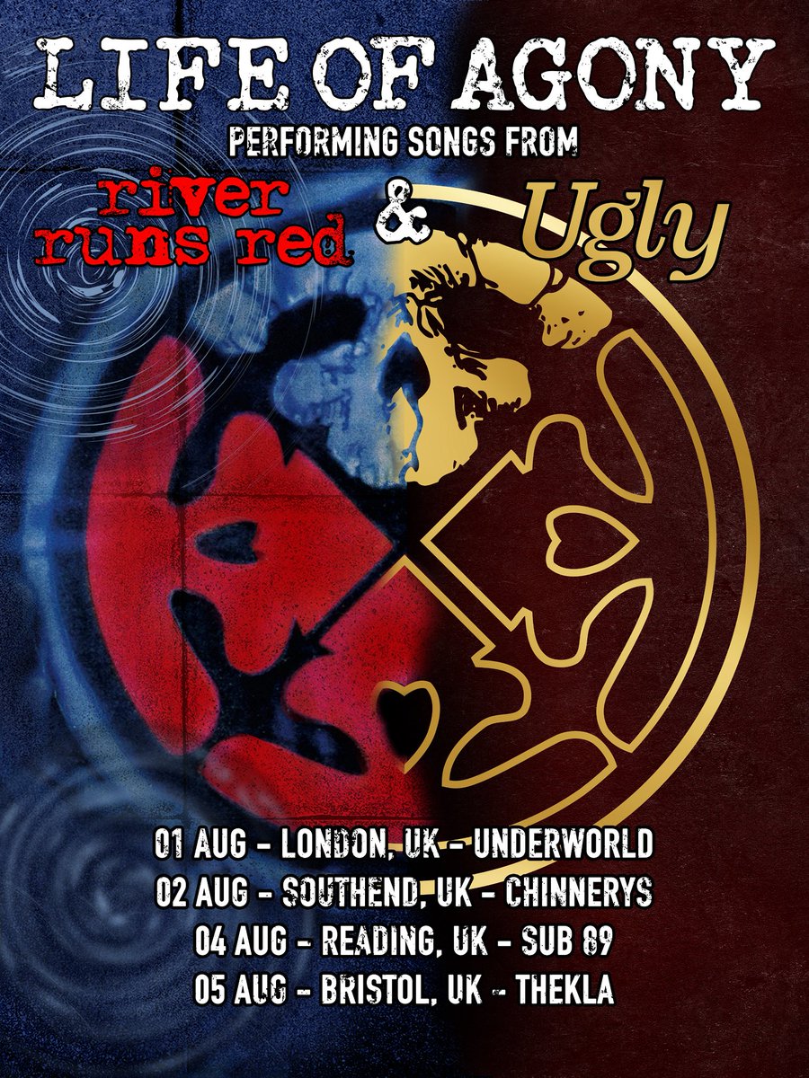OffiLIFEOFAGONY's tweet photo. Life of Agony Announce Four Special UK Nights Performing Songs from 'River Runs Red' and 'Ugly' https://t.co/enYzXFy3jF #lifeofagony https://t.co/ypFhTKSEbZ