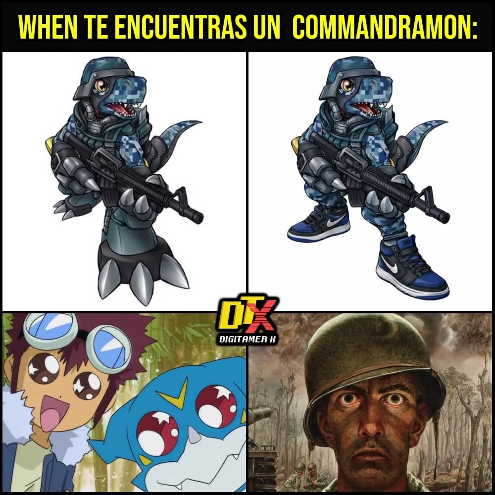 DigitamerX's tweet image. Calamardo no sabia que los militares llevan tenis 👀

No los llevan...

-wakkomon- 
#Digimon #commandramon