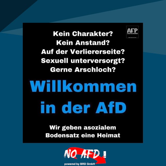 <a href="/jurgen_nauditt/">Jürgen Nauditt 🇩🇪🇺🇦</a> Das liegt am Rekrutierungsprogramm der Sekte "AfD", das lockt Kriminelle an wie ein Haufen Scheiße die Fliegen!