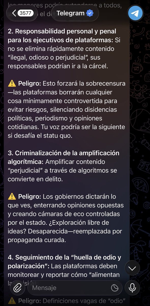 kike_moris's tweet image. 🚨 Telegram acaba de enviar esto a todos sus usuarios de España.

El mundo empieza a tener calado a Pedro Sánchez.