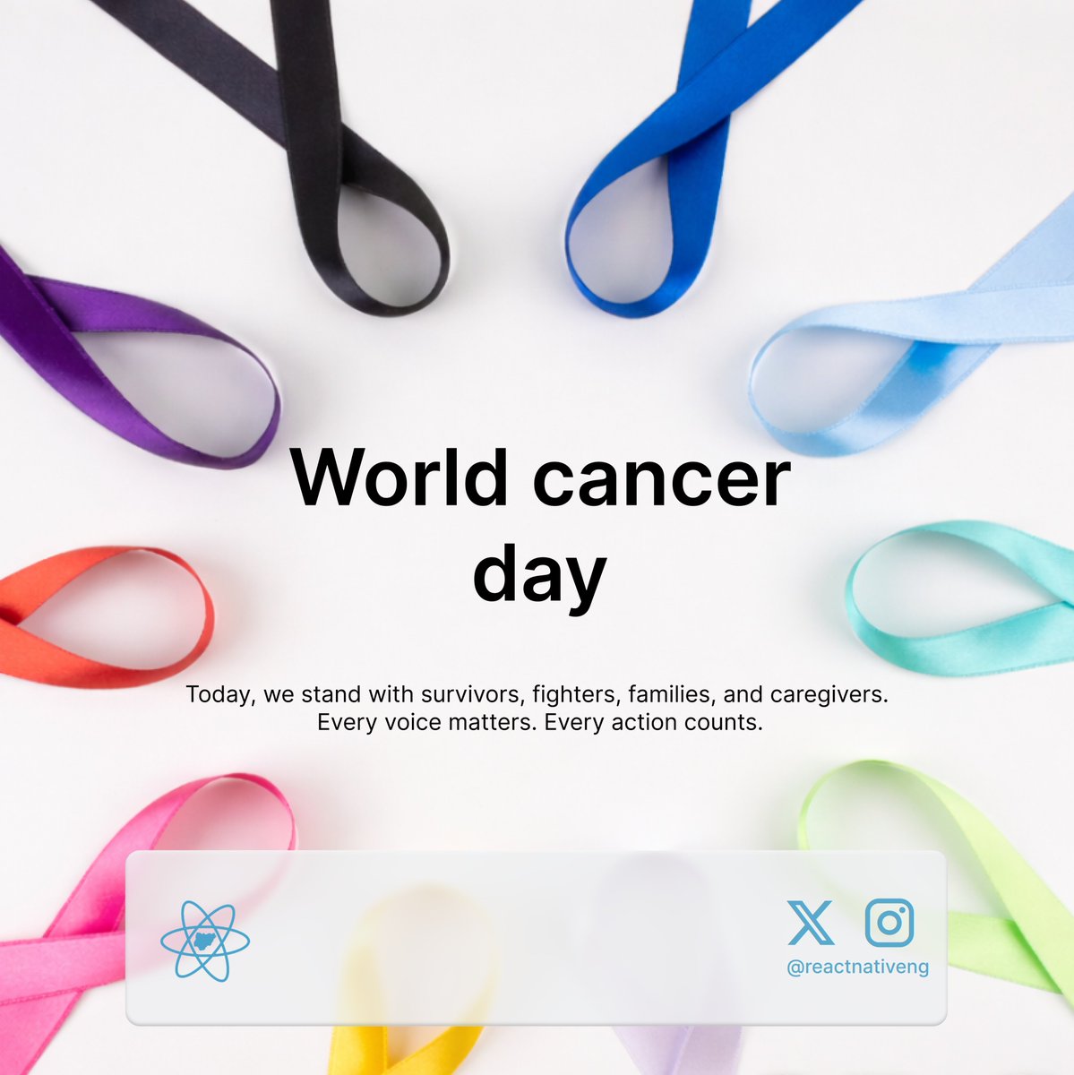 Today, we stand in solidarity with fighters, survivors, caregivers, and families affected by cancer.

Together, as a community, we can raise awareness and support the fight for a healthier future. 🎗️💜
#WorldCancerDay #ReactNativeNigeria