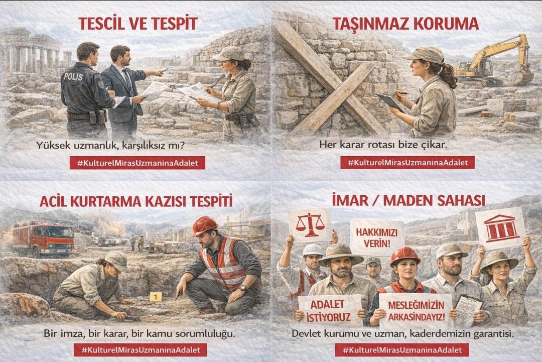 hzrinan's tweet photo. Ülkemizin kültürel mirasını koruyan uzmanlar yıllardır görmezden gelinen mesleki sorunlarını dile getiriyor
Bu bir,#adalet çağrısıdır
#KulturelMirasUzmani
#KulturelMirasUzmaninaAdalet
@TCKulturTurizm
@kulturvarlik
@TCCumhurbaskanligi
@MehmetTaytakMHP
@yazgi_gokhan
@dernegi_kultur https://t.co/tpdUv2Dh1p