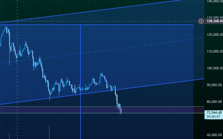 FrunjianCM's tweet photo. Re-entered $BTC at 74,100. slightly in the red at the moment https://t.co/hYKpwkltFo
