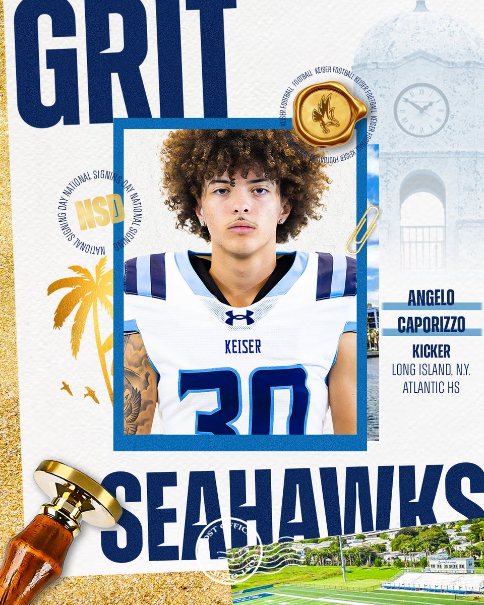 KeiserFootball's tweet image. We’re here to draft kickers 👟🏈

Ladies and Gentlemen, our newest Seahawk, Angelo Caporizzo

#DefendTheBeach #GRIT #NSD2026 #SeahawkFast #2eahawk6