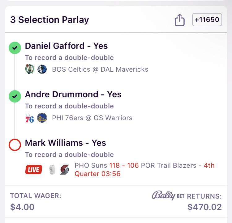 CryptoLoos's tweet image. Back to the basics yesterday, it’s always the ones I don’t post on twitter sorry. Had to get some coin back from Bally bet, always found with @SimpleOddsApp