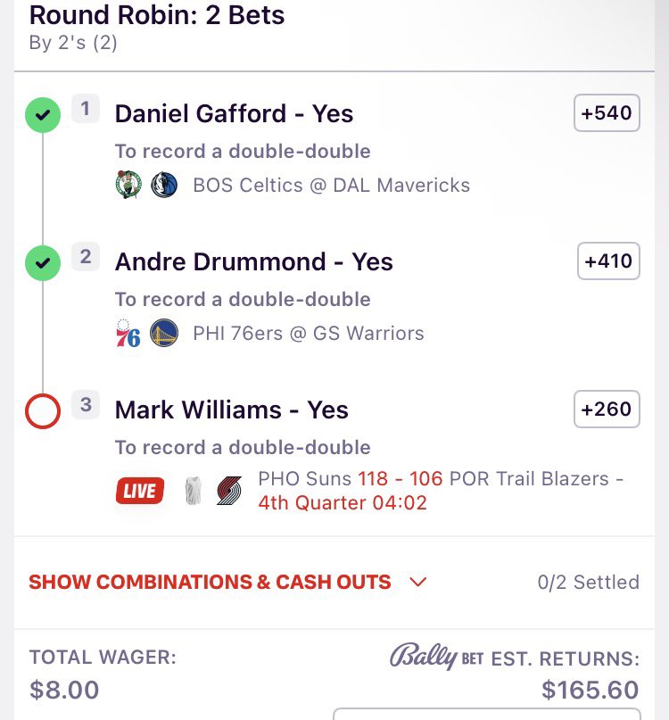 CryptoLoos's tweet image. Back to the basics yesterday, it’s always the ones I don’t post on twitter sorry. Had to get some coin back from Bally bet, always found with @SimpleOddsApp