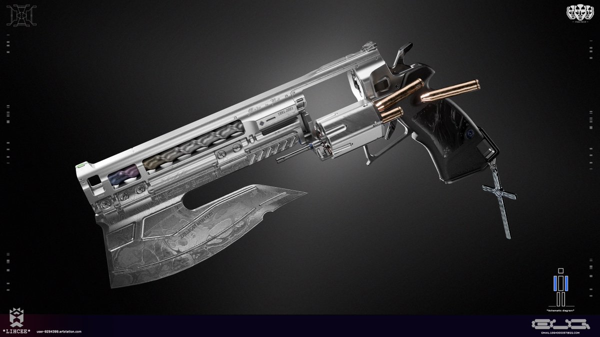 Lichee191's tweet photo. Hard surface design, ornate wheel gun.🤓
#plasticity #hardsurface #design  #Gun https://t.co/uq3hZqAcRZ