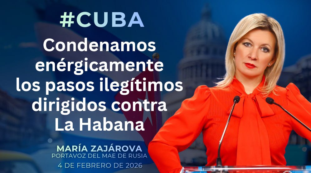 🇨🇺 #TumbaAlBloqueo

💬 #Zajárova: No podemos aceptar los intentos de crear obstáculos para la cooperación con un país que atraviesa una compleja situación socioeconómica, causada en gran medida por un bloqueo de EE.UU. que dura desde hace casi 70 años.

t.me/MAERusia/7215