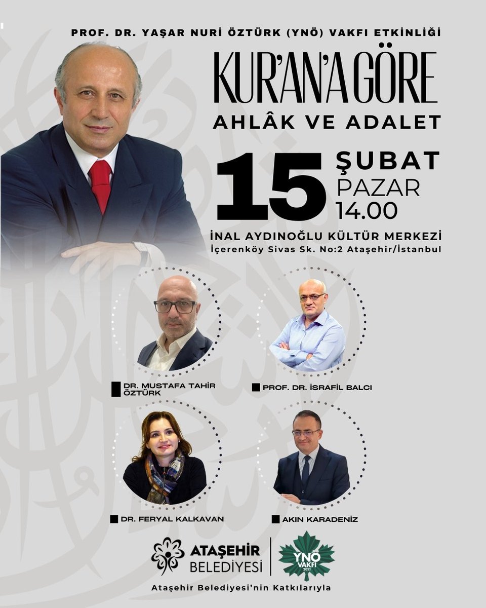 Prof. Dr. Yaşar Nuri Öztürk (YNÖ) Vakfı tweet media