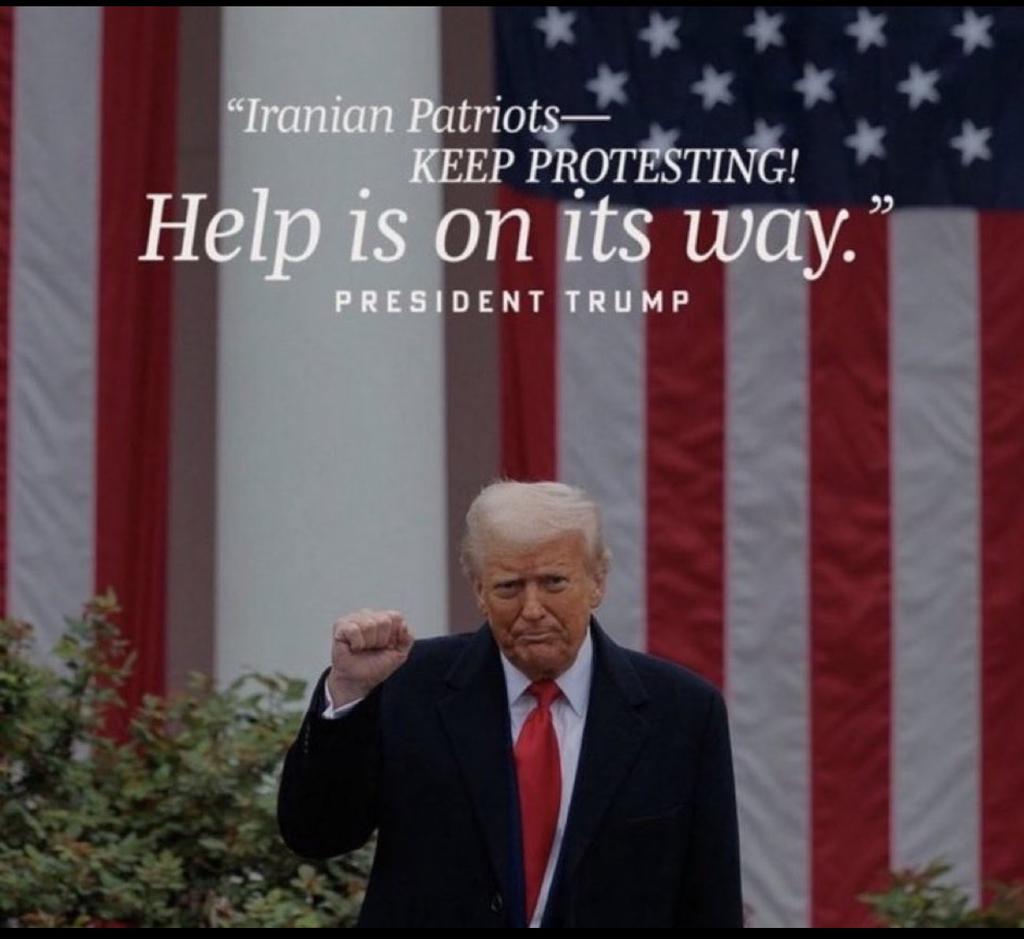 BABAK163115's tweet photo. Mr President @realDonaldTrump
You said, “help is on the way.”
But the truth feels different — a deal is on the way.
A deal that empowers an evil regime and threatens Iran, Israel, and global security.
By your own words, this is not a smart move. #helpontheway @USABehFarsi
#NoDealWithMullahs #IranMassacre