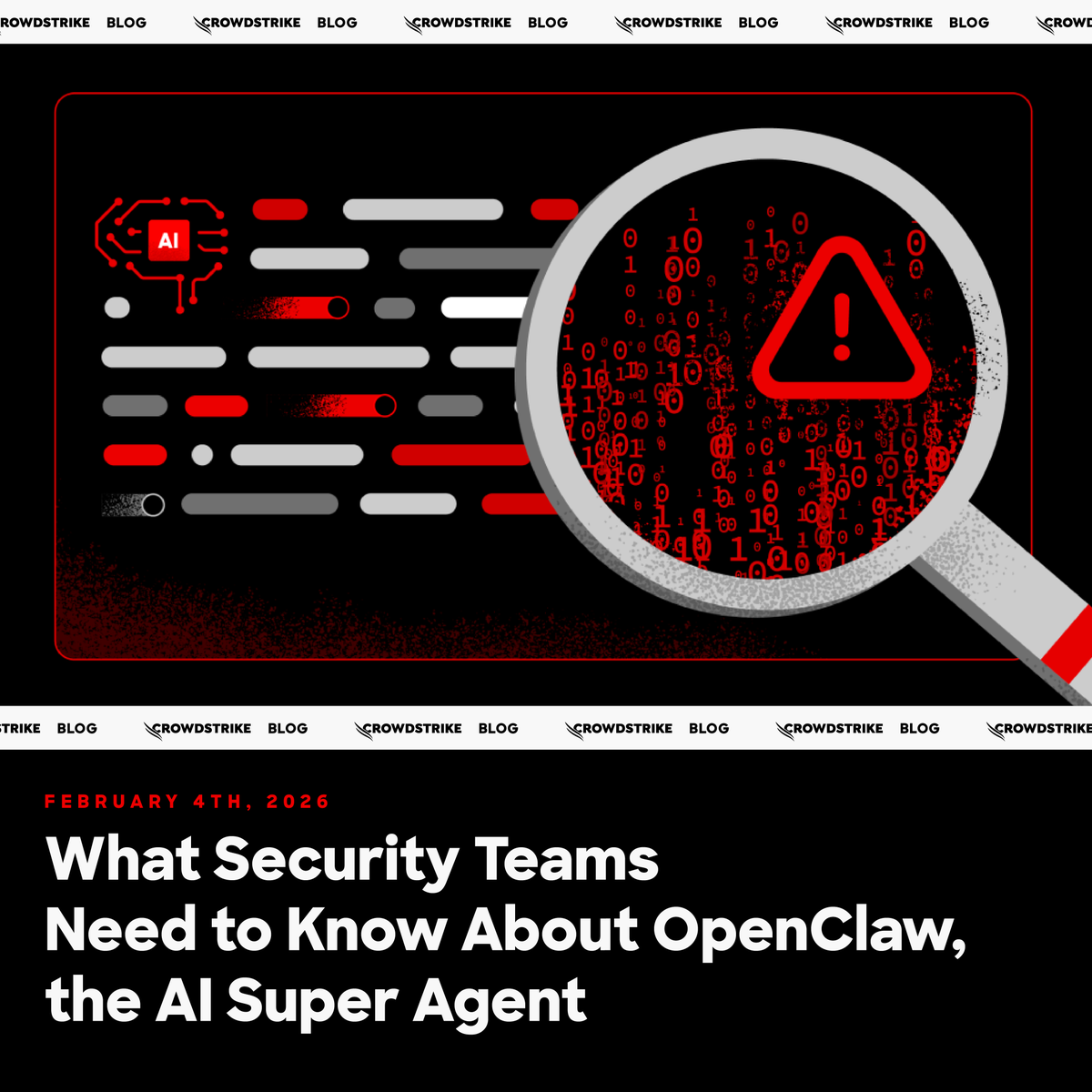CrowdStrike's tweet photo. OpenClaw is a powerful personal assistant that can connect to LLMs, integrate with external APIs, and autonomously execute an array of tasks like sending email or controlling browsers.

We developed a deep-dive blog post about what to watch out for and how our platform helps customers identify and secure OpenClaw deployments. 

Read more here: https://t.co/kBlIF8ROrF