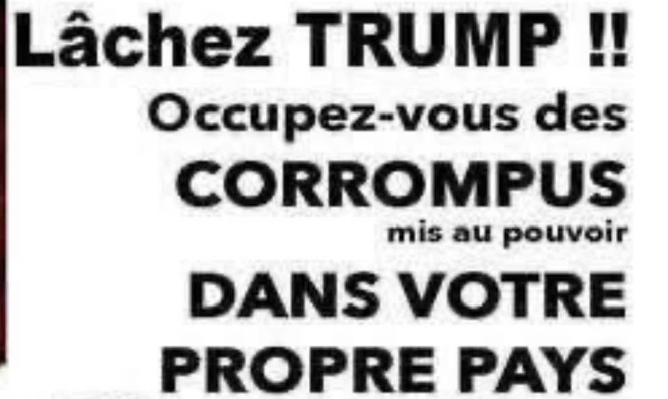 Sérieux!!!👇👇👇👇
Regardez dans votre cour c’est pire que trump gang d’endormi 🤷‍♂️🤷‍♂️🤷‍♂️