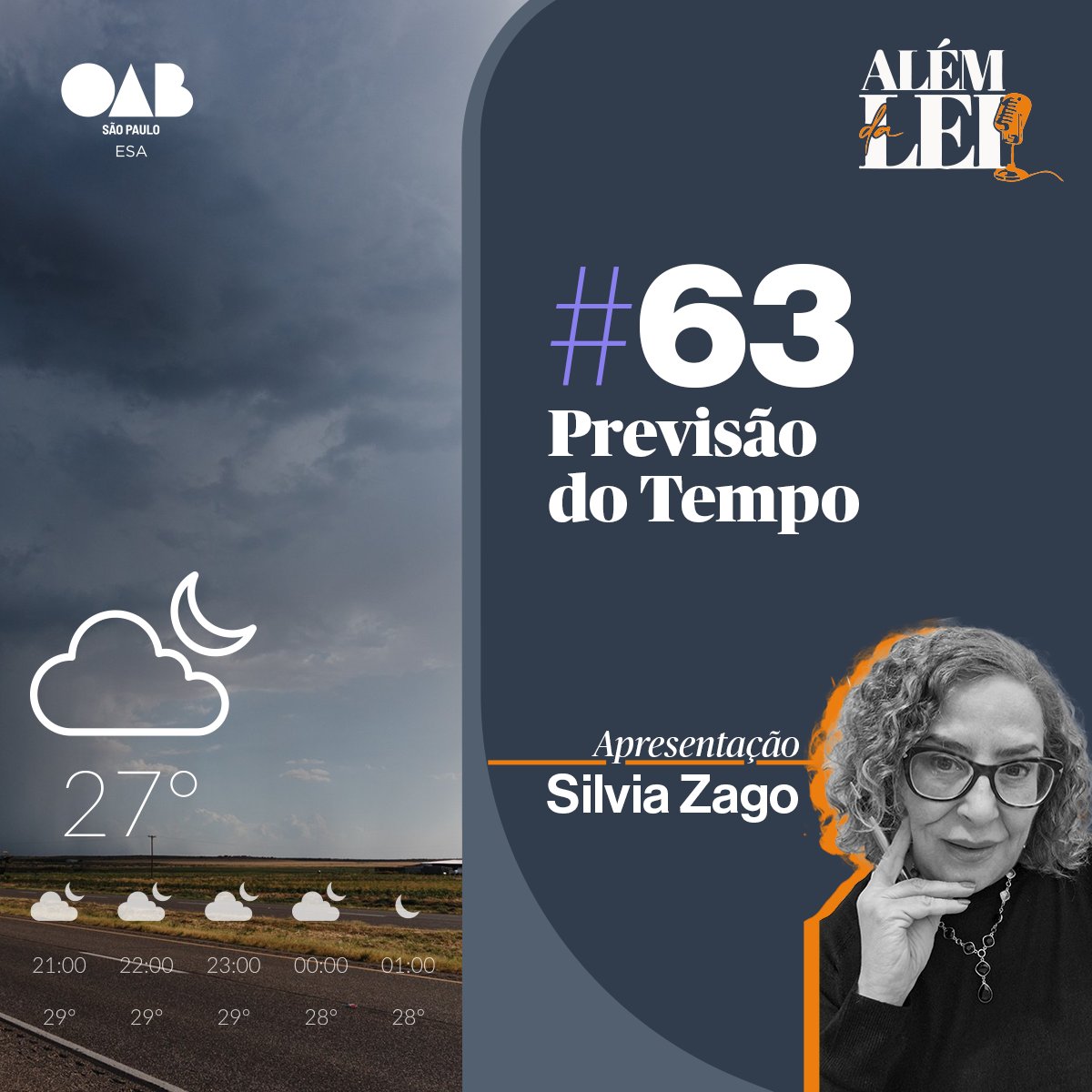 🎙️Nova temporada: Além da Lei está de volta! ⚖️

No ep. #63, “Previsão do tempo”, Silvia Zago convida você a olhar para 2026 como quem confere o clima antes da viagem: preparo, flexibilidade e plano B.

Menos pressa, mais lucidez. Ouça agora! 🎧

🔗acesse.one/EP9bg