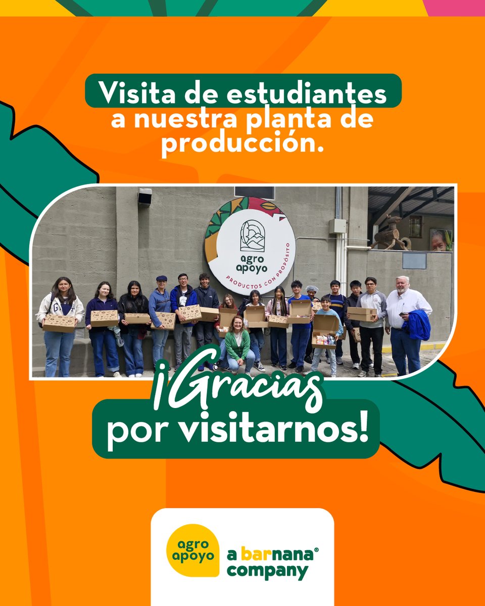 Recibimos la visita de estudiantes en nuestra planta para compartir el proceso detrás de nuestros ingredientes diferenciados. 📸🌱
En Agroapoyo, mostramos a las nuevas generaciones que la agroindustria es innovación y también responsabilidad social. Con #SomosSemilla, impulsamos