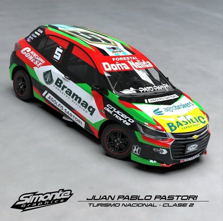 aguante_tn's tweet photo. #C2 Diseño del #ChevroletOnix que usará el misionero Juan Pablo Pastori llevando el #5 en los laterales https://t.co/jv2TX5WNGA